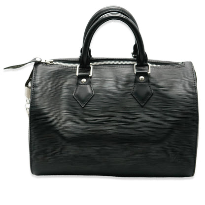 Louis Vuitton Black Epi Speedy 25
