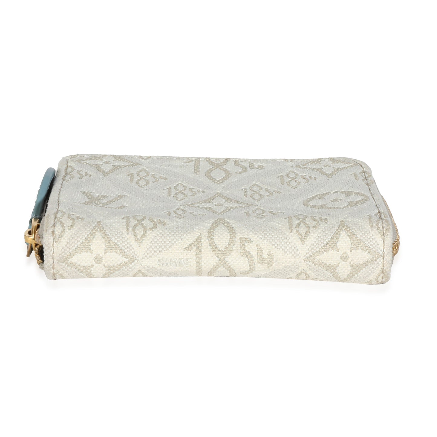 Louis Vuitton Louis Vuitton Beige White Jacquard Since 1854 Zippy Coin Purse