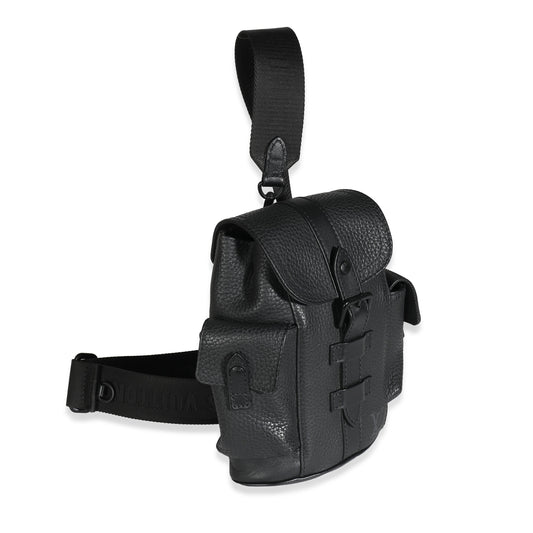 Louis Vuitton Black Taurillon Christopher XS Backpack