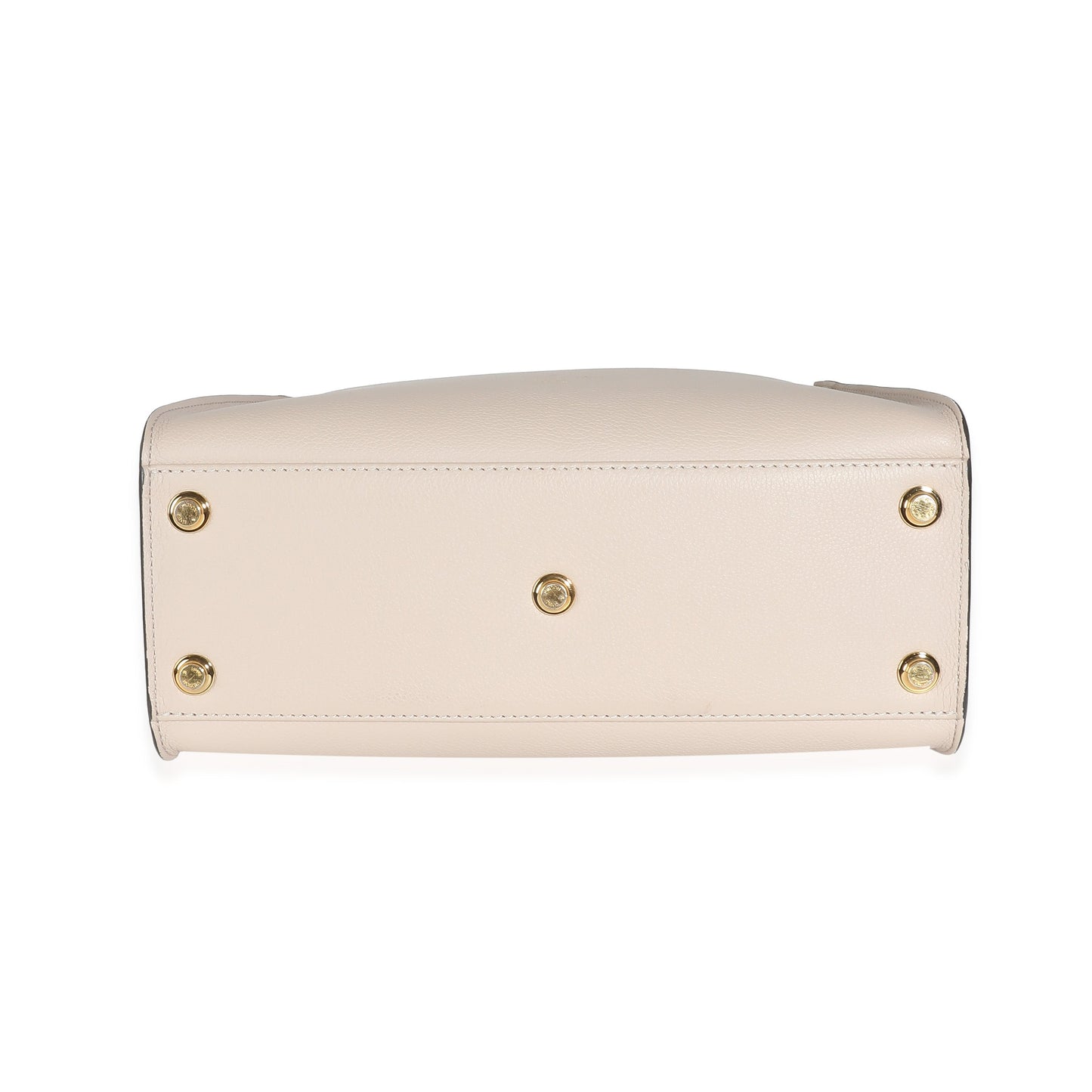 Louis Vuitton Greige Calfskin Monogram Canvas On My Side MM