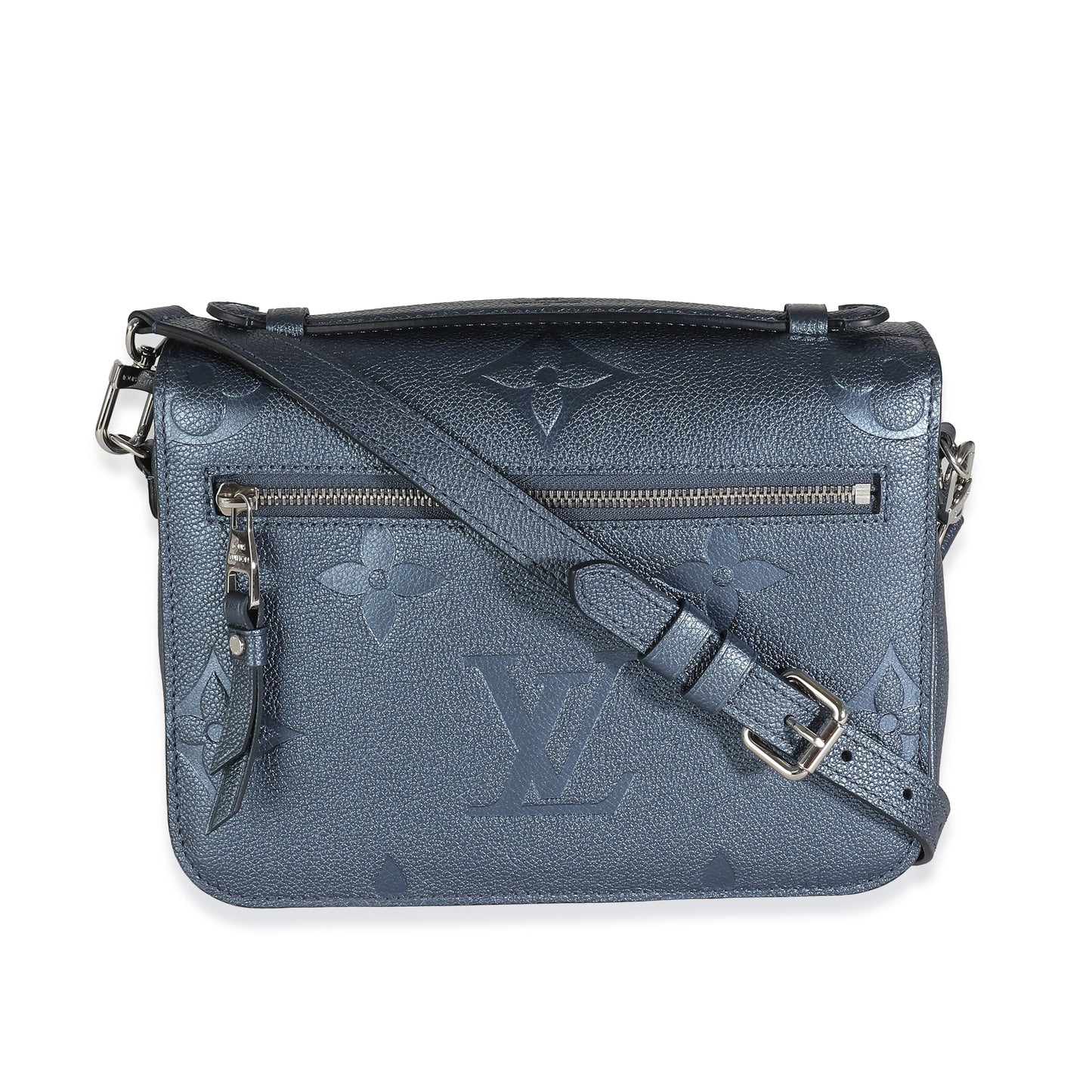 Louis Vuitton Metallic Navy Giant Monogram Empreinte Pochette Métis