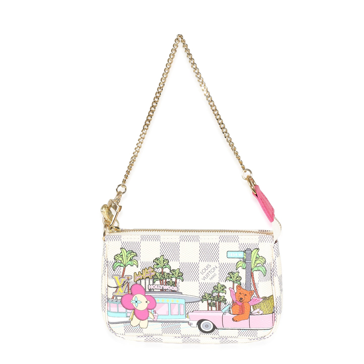 Louis Vuitton Vivienne Christmas Damier Azur Canvas Mini Pochette Accessoires