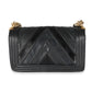 Chanel Black Calfskin Caviar In The Mix Chevron Old Medium Boy Handbag