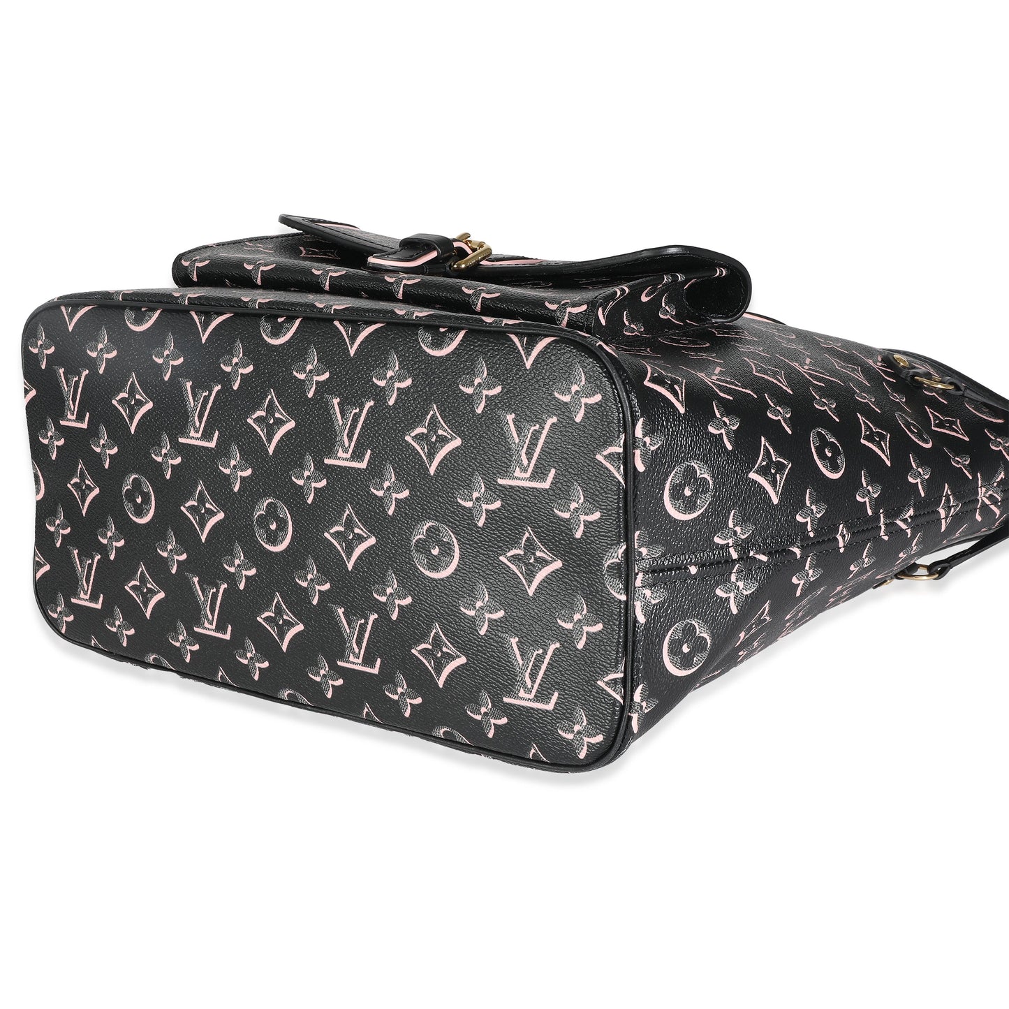 Louis Vuitton Black Pink Monogram Canvas Fall For You Neverfull MM