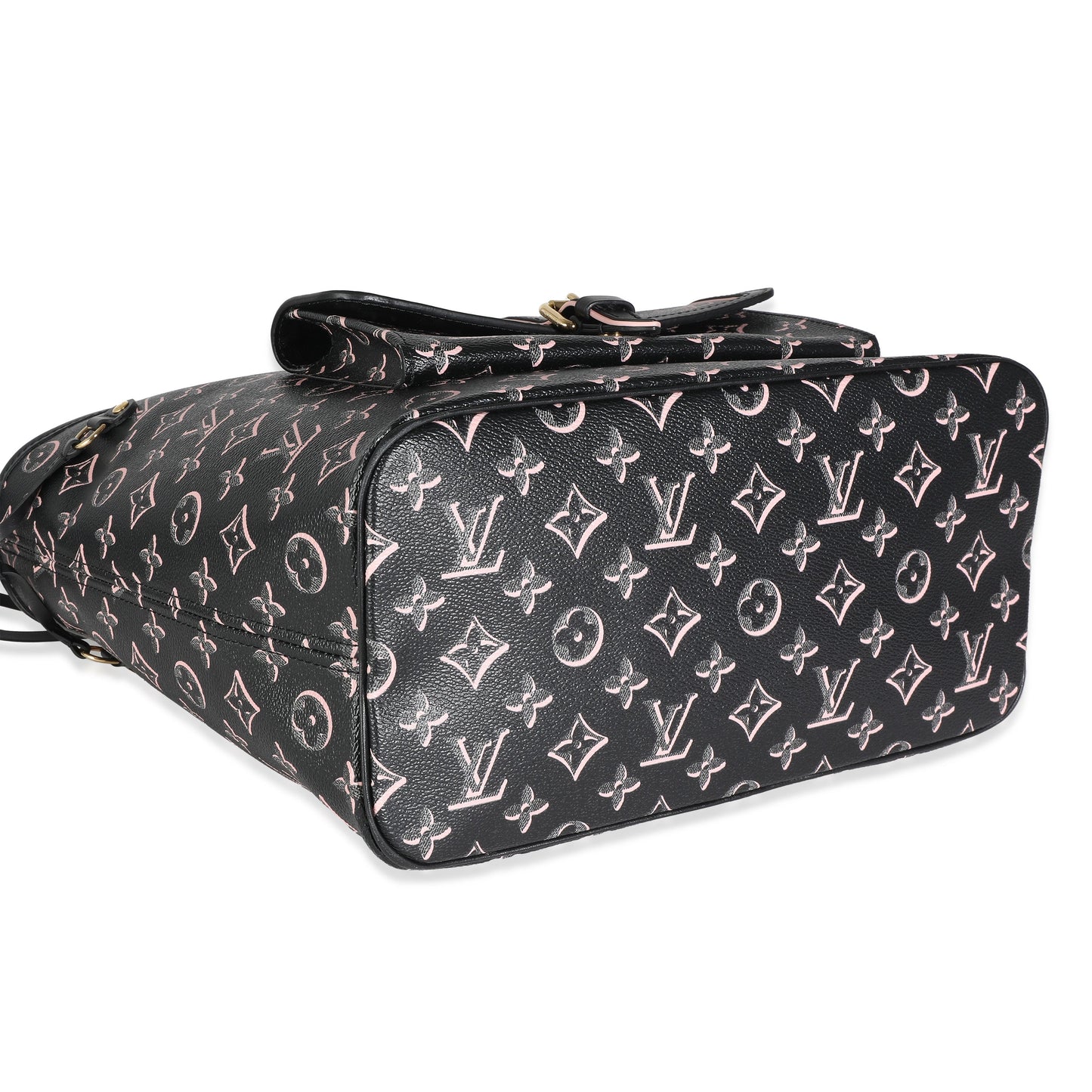 Louis Vuitton Black Pink Monogram Canvas Fall For You Neverfull MM