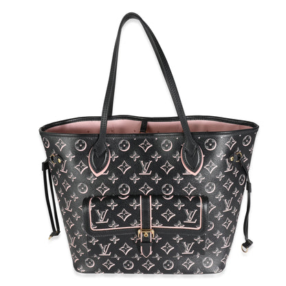 Louis Vuitton Black Pink Monogram Canvas Fall For You Neverfull MM