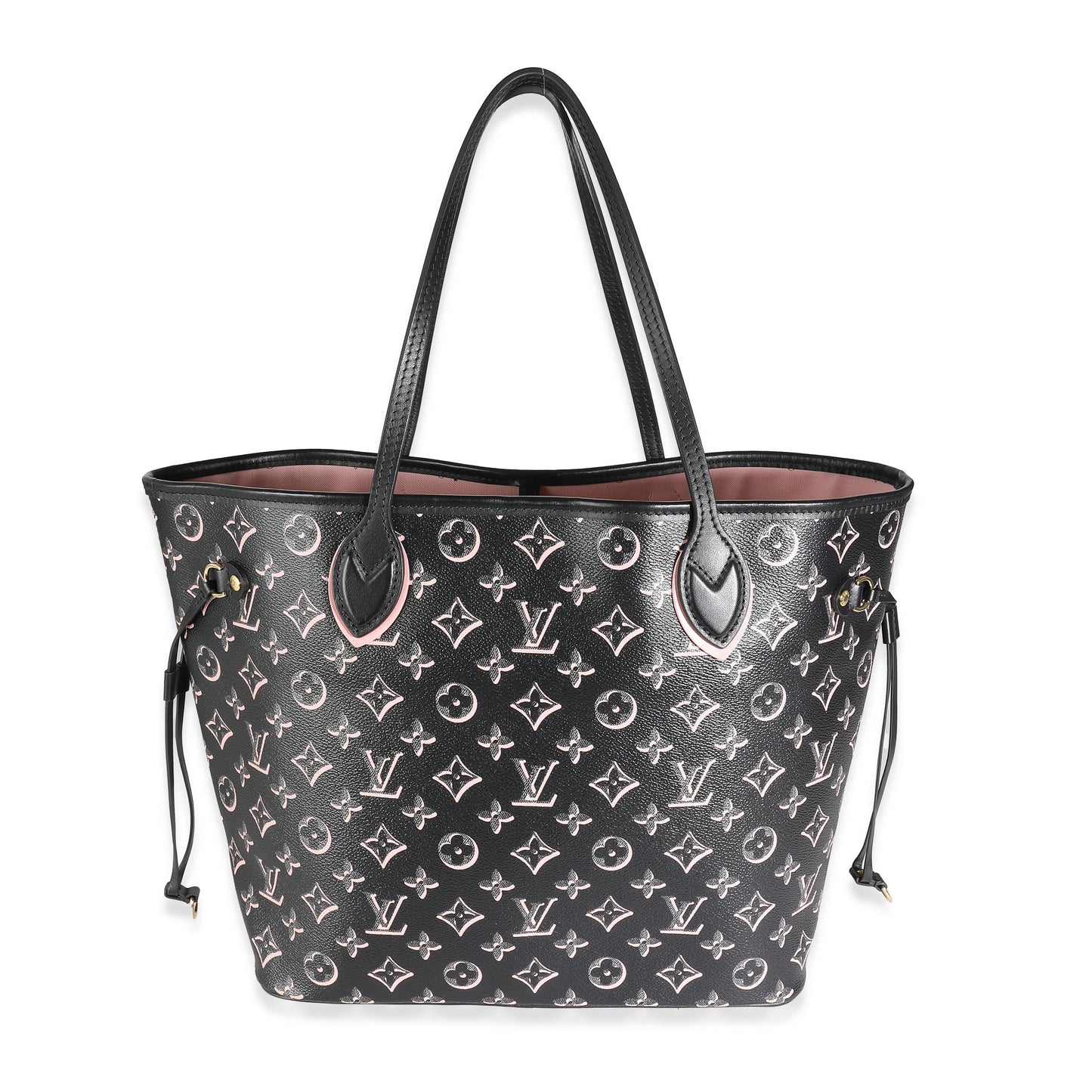 Louis Vuitton Black Pink Monogram Canvas Fall For You Neverfull MM