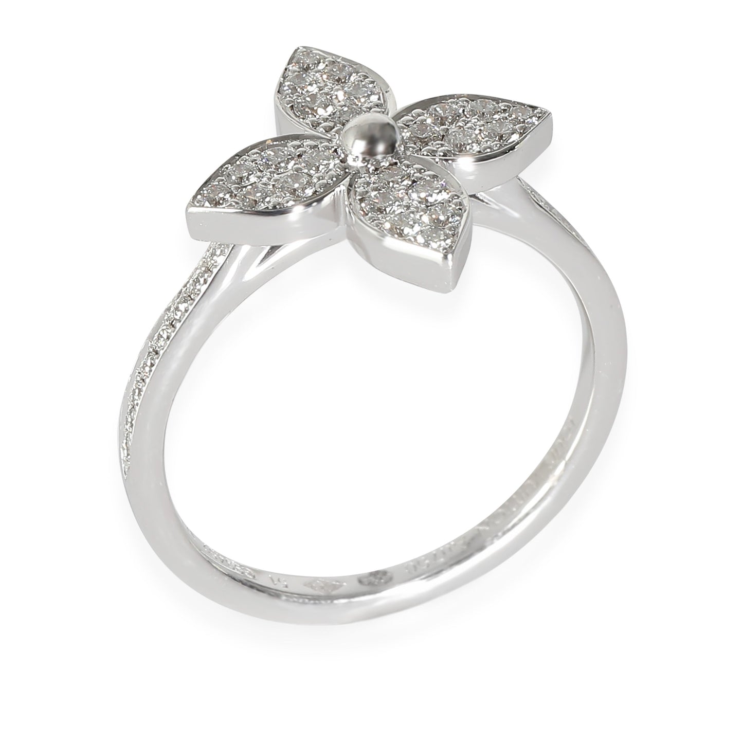 Louis Vuitton Star Blossom Ring in 18K White Gold 0.3 CTW