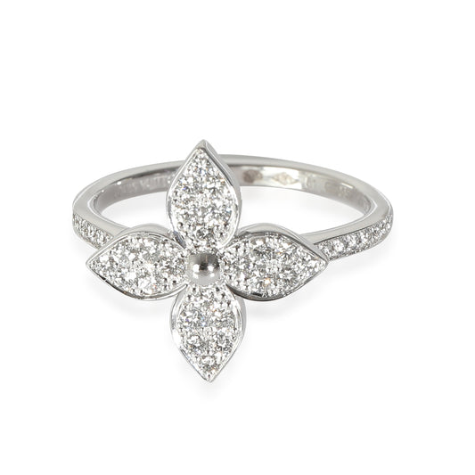 Louis Vuitton Star Blossom Ring in 18K White Gold 0.3 CTW