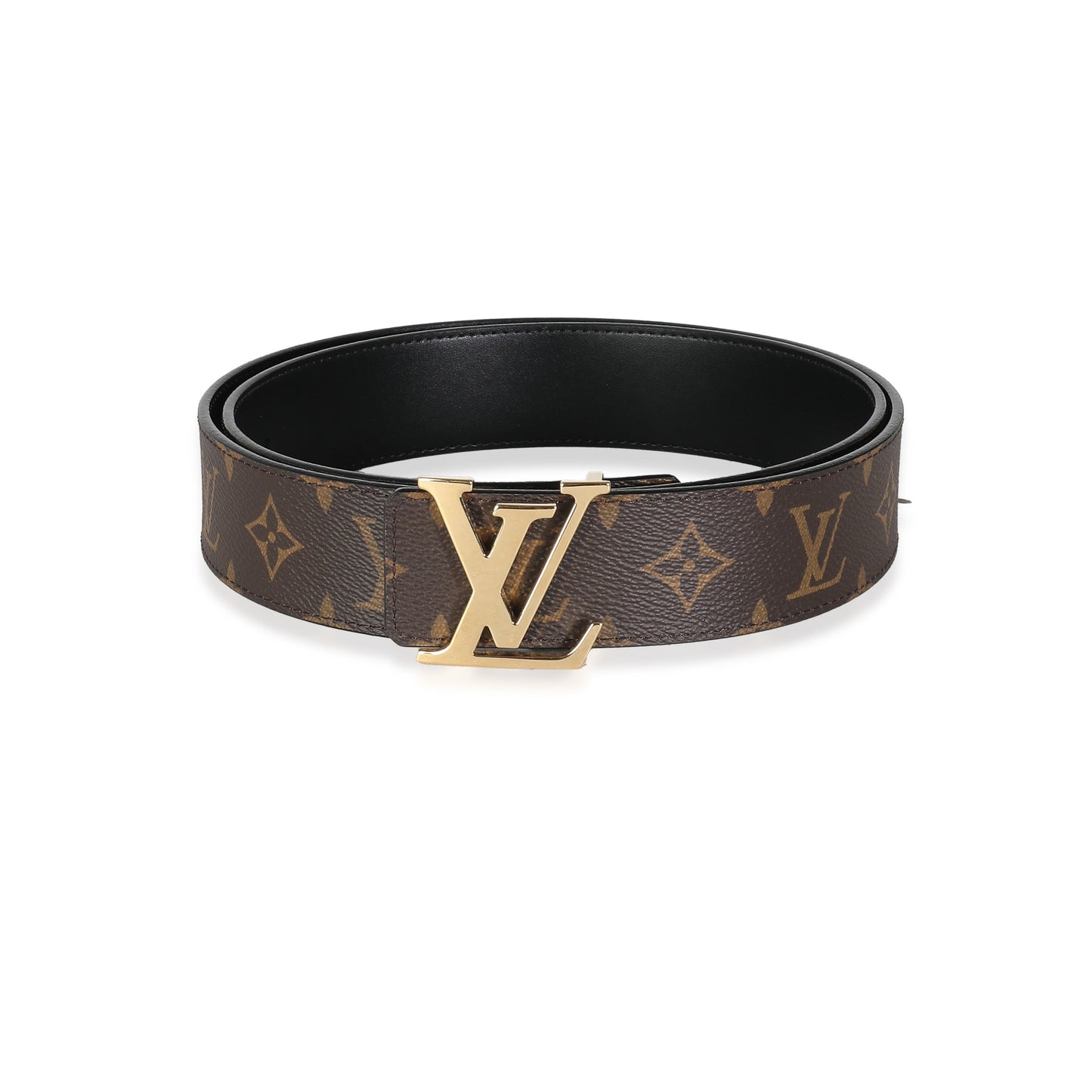 Louis Vuitton Black Monogram Canvas Reversible LV Initiales 40MM Belt 105/42