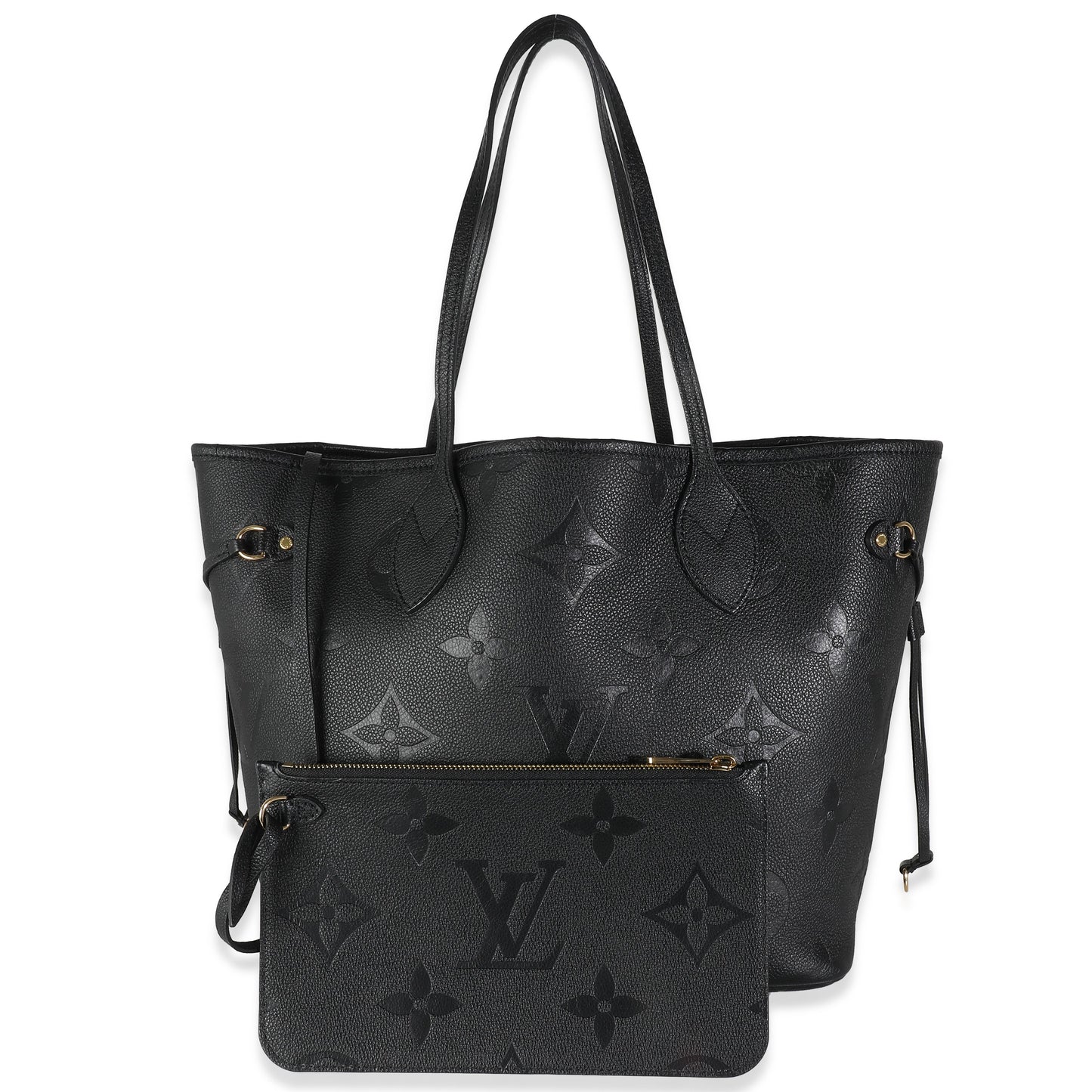 Louis Vuitton Black Giant Monogram Empreinte Neverfull MM