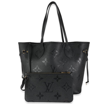 Louis Vuitton Black Giant Monogram Empreinte Neverfull MM