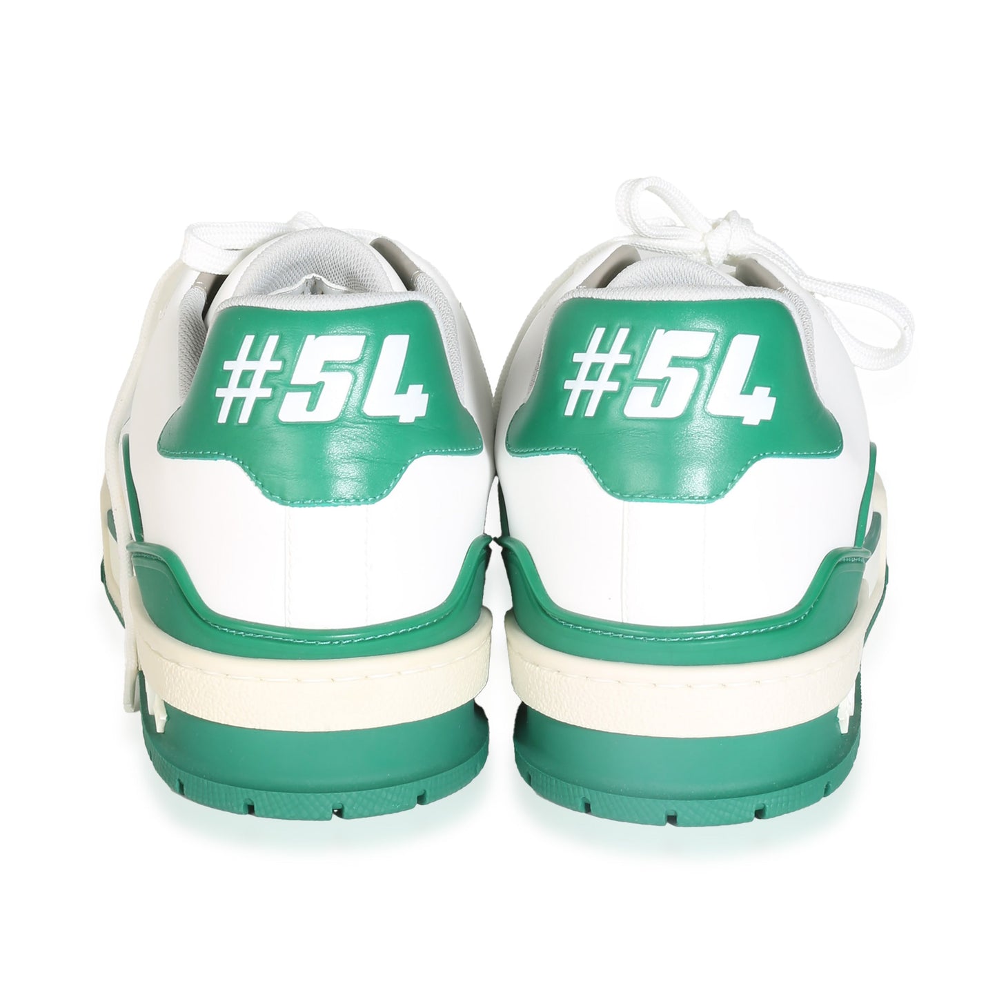 Louis Vuitton Green White Leather LV Trainer Sneaker 6