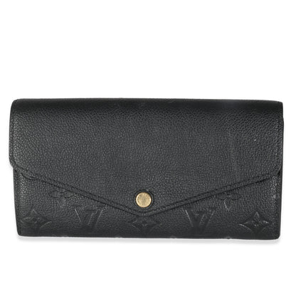 Louis Vuitton Black Monogram Empreinte Sarah Wallet
