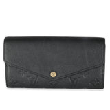 Louis Vuitton Black Monogram Empreinte Sarah Wallet