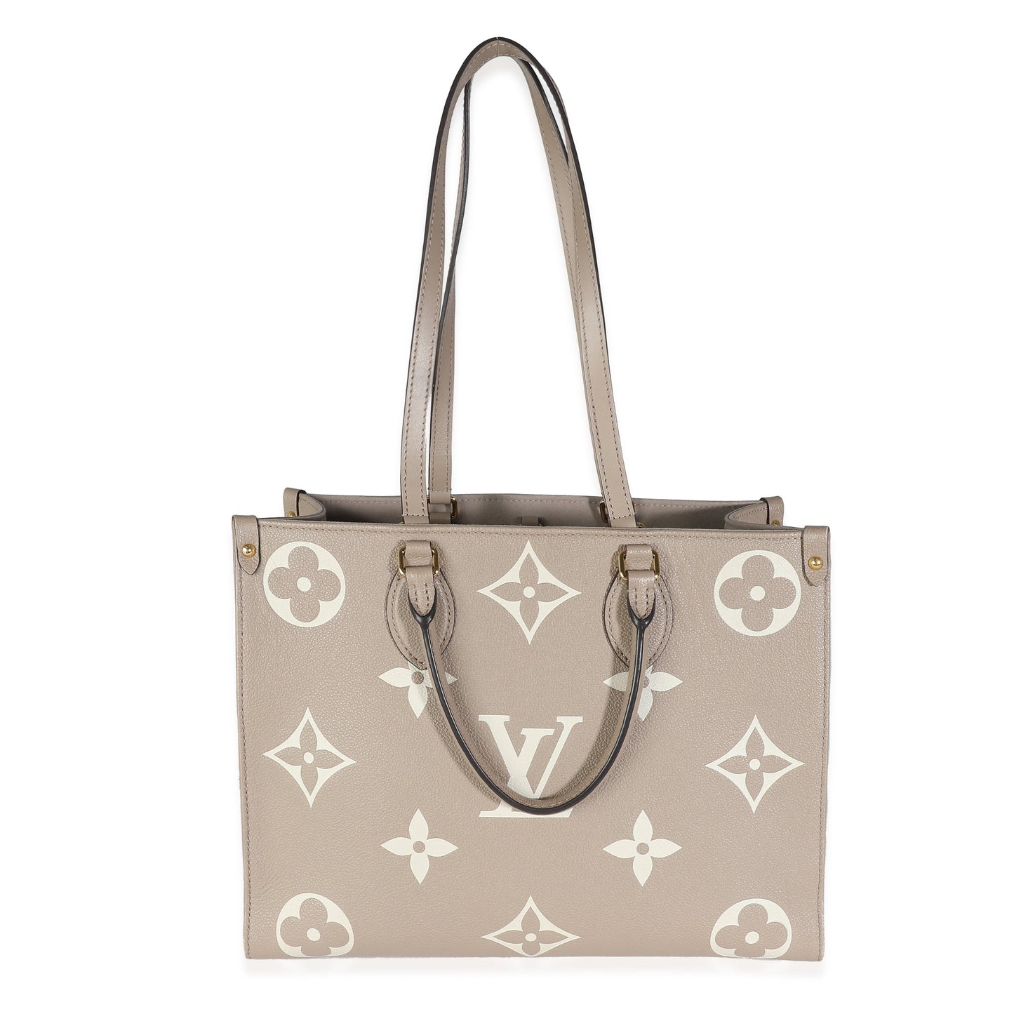 Louis Vuitton Tourterelle Creme Giant Monogram Empreinte Onthego MM