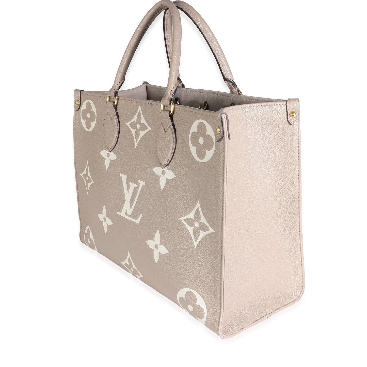Louis Vuitton Tourterelle Creme Giant Monogram Empreinte Onthego MM
