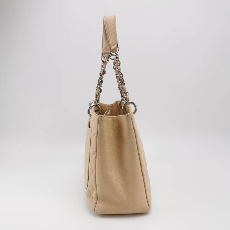 Chanel GST Grand Shopping Tote 2013 Beige Caviar Leather PM