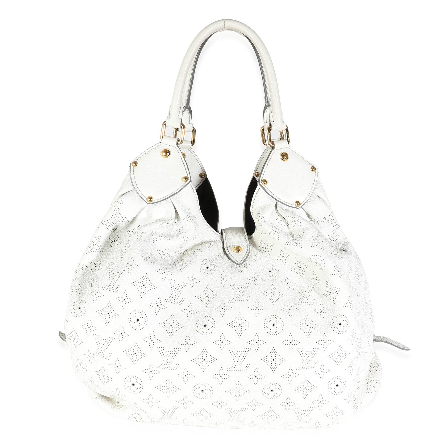 Louis Vuitton White Monogram Mahina XL Hobo