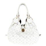 Louis Vuitton White Monogram Mahina XL Hobo