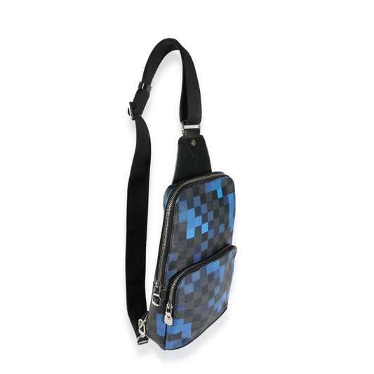Louis Vuitton Blue Pixel Damier Graphite Canvas Avenue Sling Bag