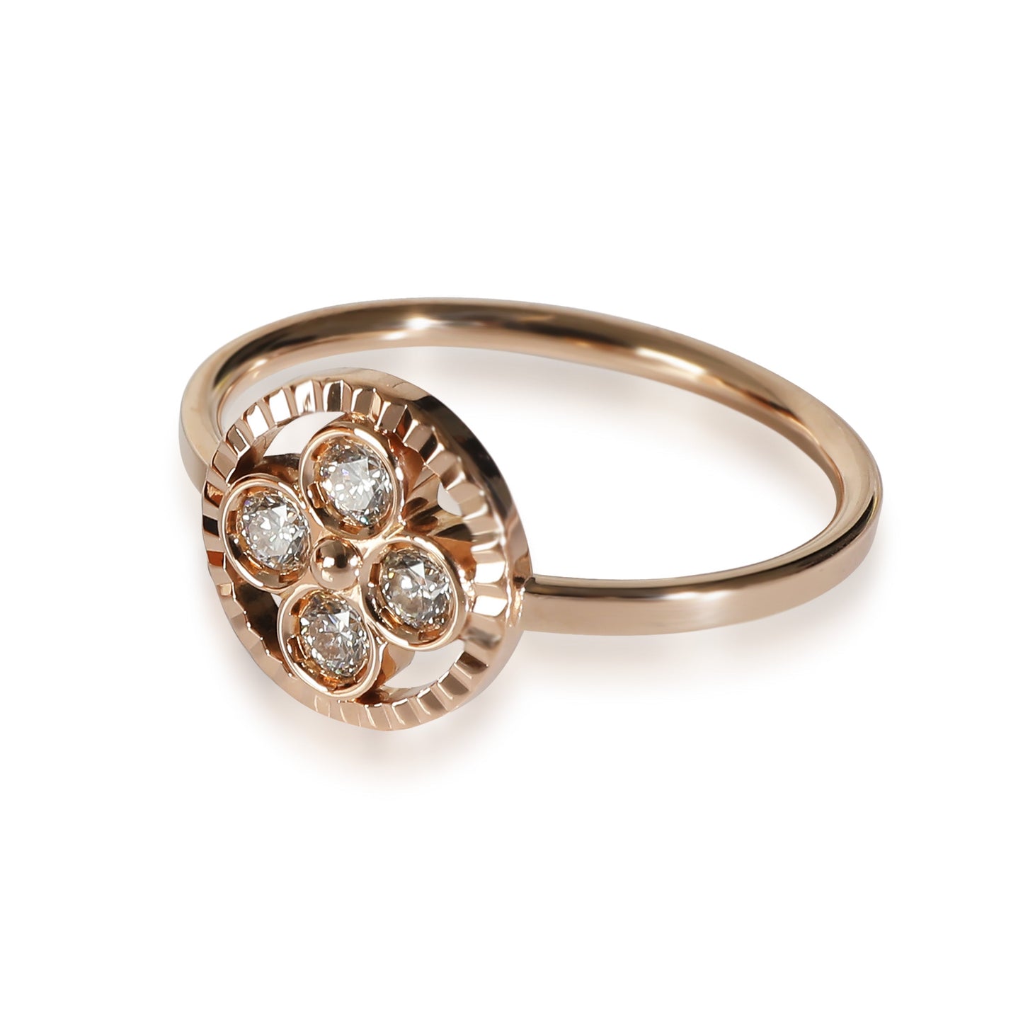 Louis Vuitton Sum Blossom Ring With Diamonds in 18KT Rose Gold 0.20 CTW