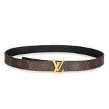 Louis Vuitton Black Monogram Canvas Reversible LV Initiales 30mm 95/38