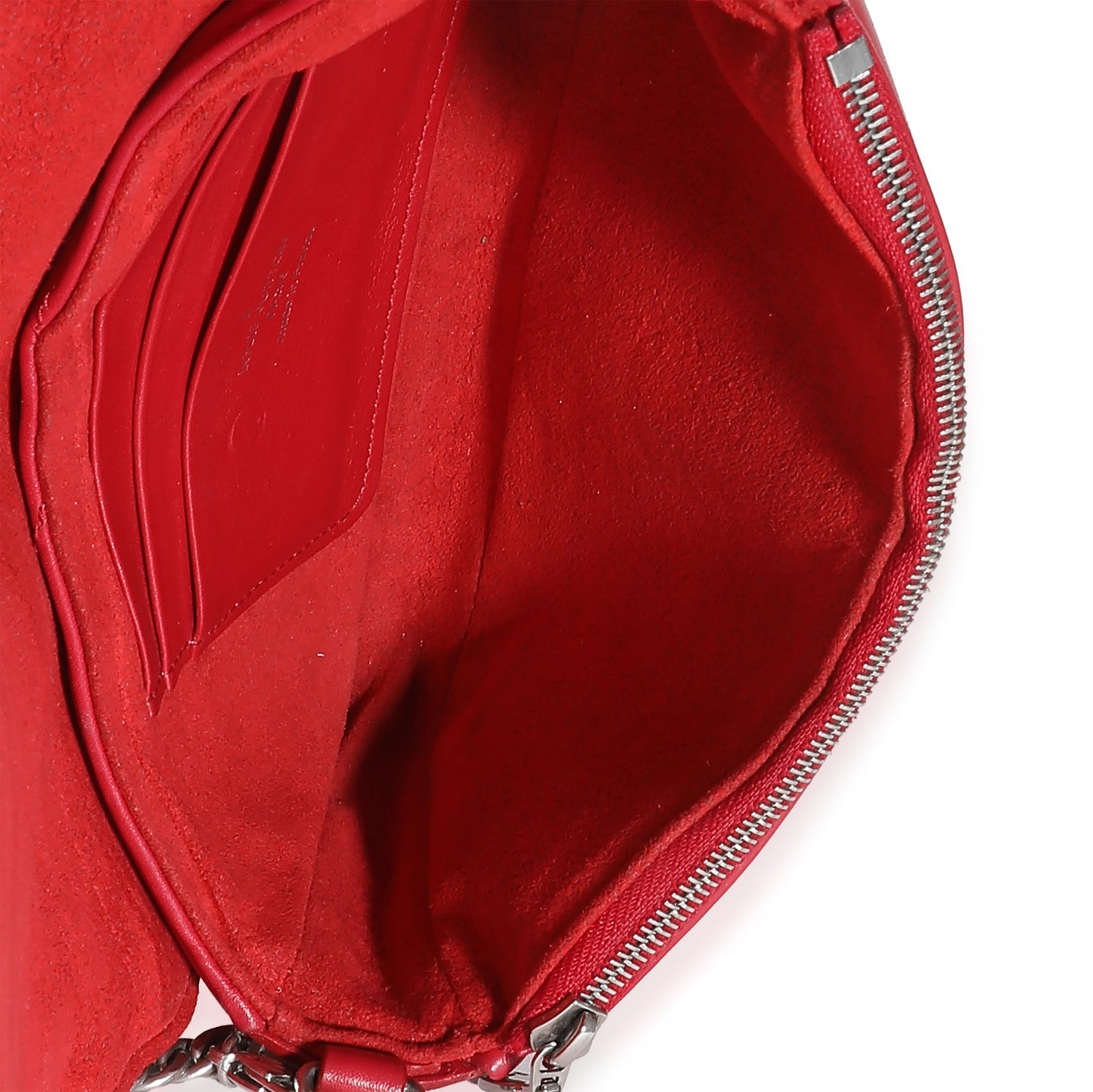 Louis Vuitton Scarlet Calfskin New Wave Chain Pochette