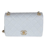 Chanel Lilac Quilted Lambskin Woven CC Full Flap Bag