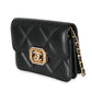 Chanel Black Quilted Calfskin Strass Mini Flap Bag