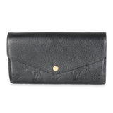 Louis Vuitton Black Empreinte Sarah Wallet