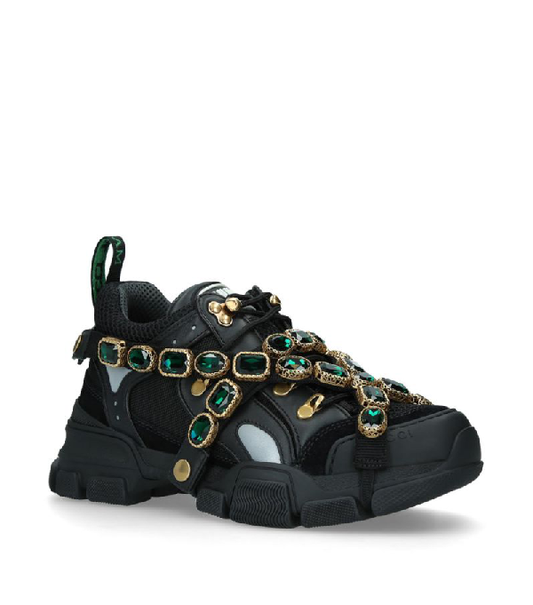 GUCCI FLASHTRACK MEN'S SNEAKERS WITH REMOVABLE CRYSTALS
