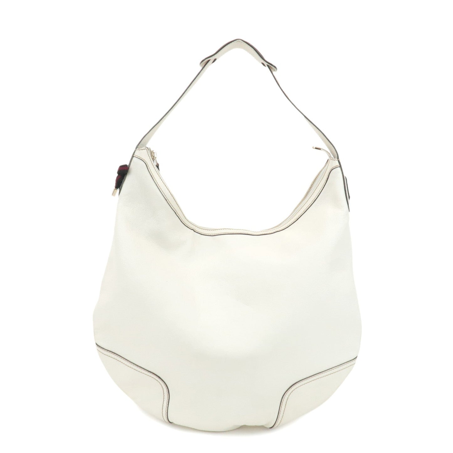 GUCCI Sherry Princy Leather Shoulder Bag White 162882  d
