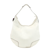 GUCCI Sherry Princy Leather Shoulder Bag White 162882  d