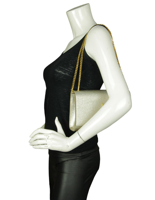 Saint Laurent Light Gold Small Monogram Kate Crossbody