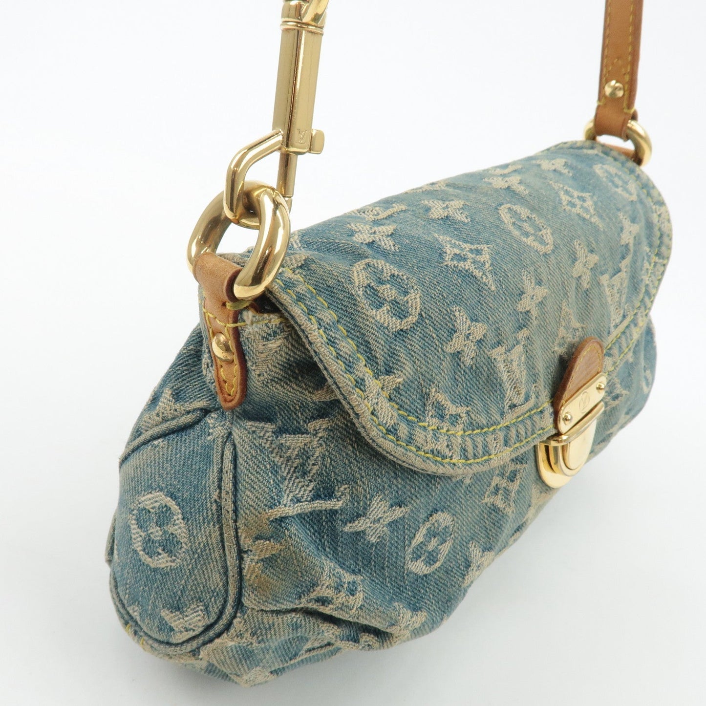Louis Vuitton Monogram Denim Mini Pleaty Shoulder Bag M95050