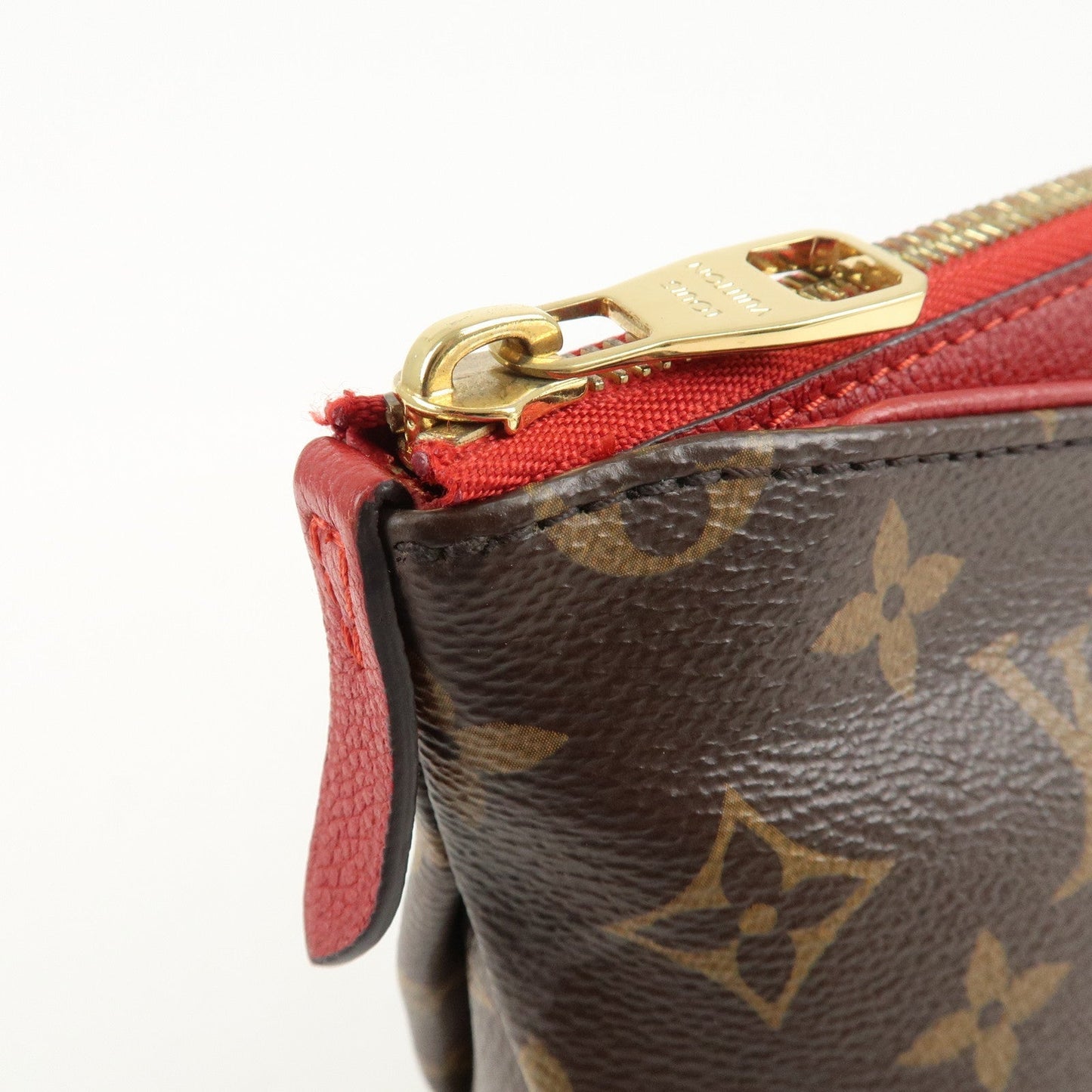 Louis Vuitton Monogram Pallas Beauty Case Brown Red M64123