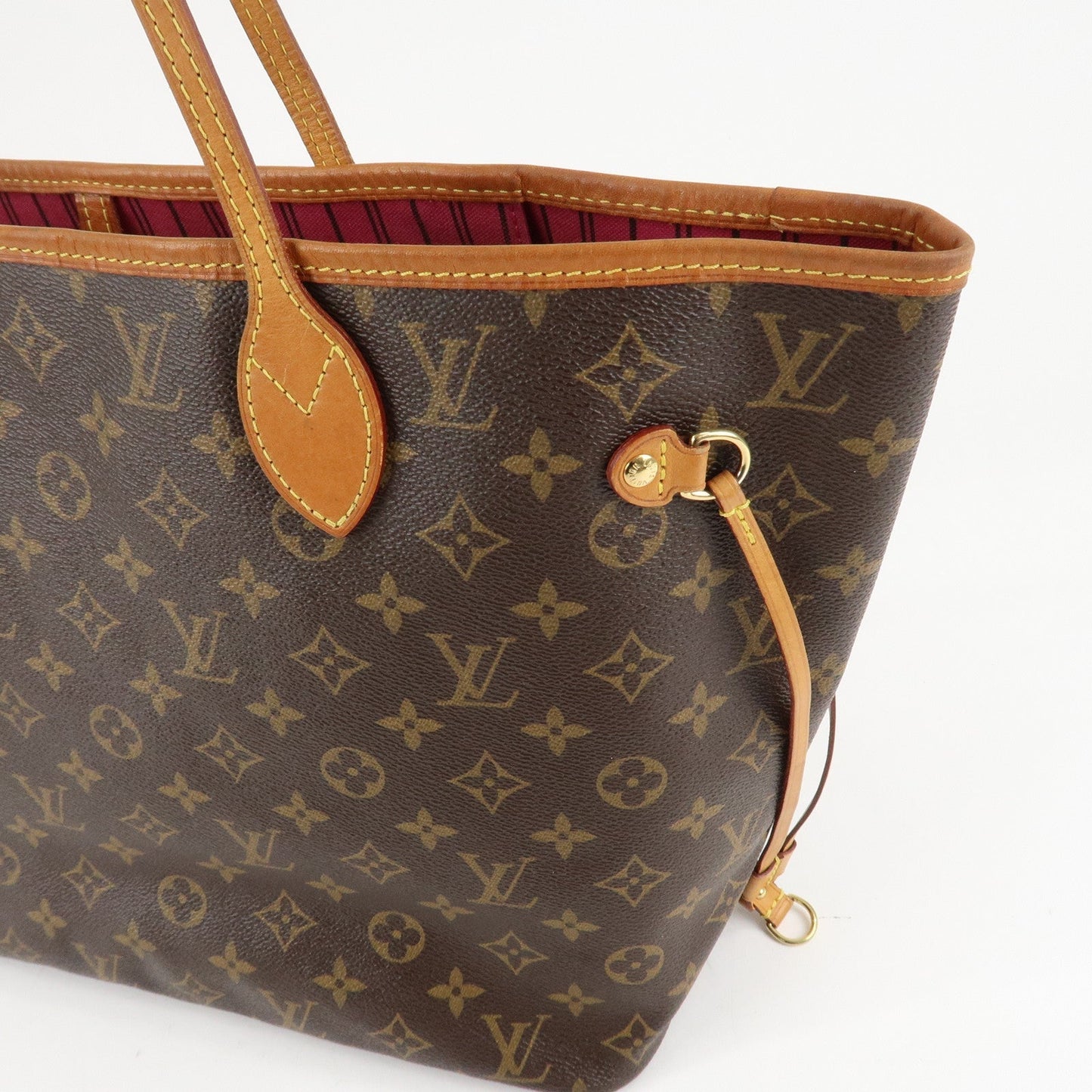Louis Vuitton Monogram Neverfull MM Tote Bag Fuchisia M40996