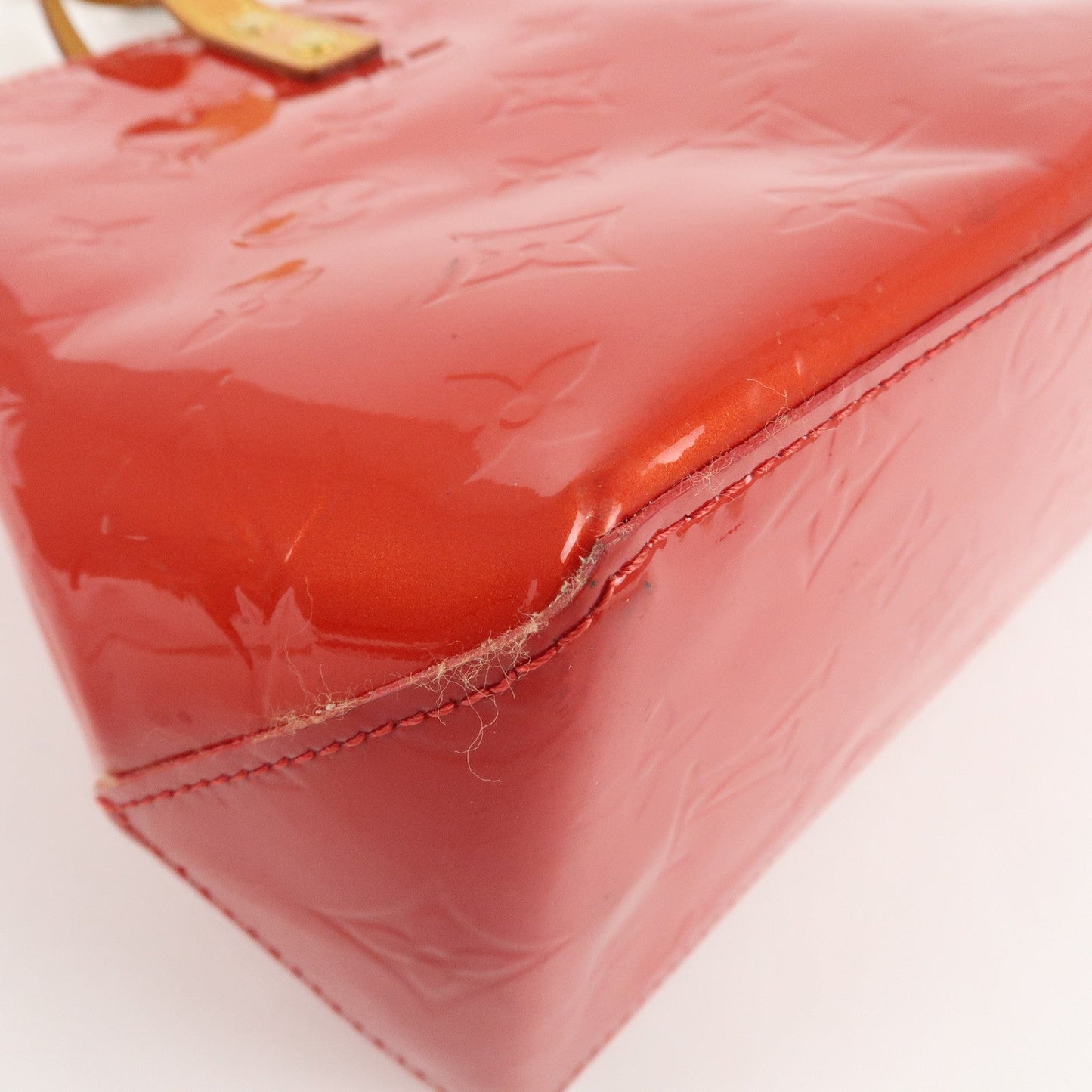 Louis Vuitton Monogram Vernis Lead PM Hand Bag M91088 Rouge