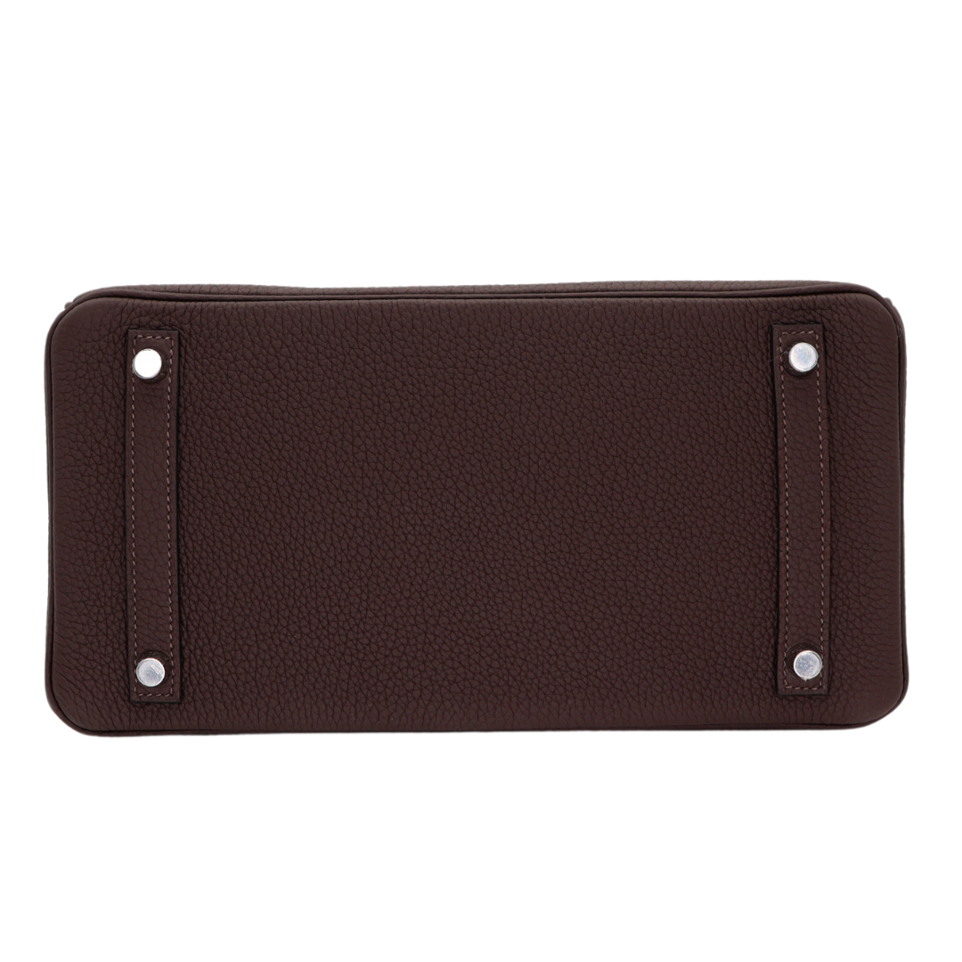 Hermès 30cm Birkin Chocolate Togo Leather Palladium Hardware