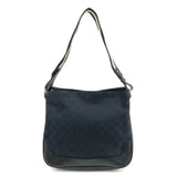 GUCCI GG Canvas Leather Shoulder Bag Black 001?4095?001553
