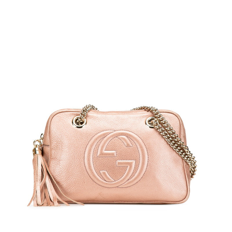Gucci Soho Interlocking G Leather Shoulder Bag