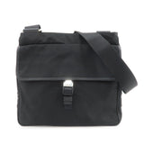 PRADA Nylon Saffiano Leather Shoulder Crossbody Bag Black VA0269