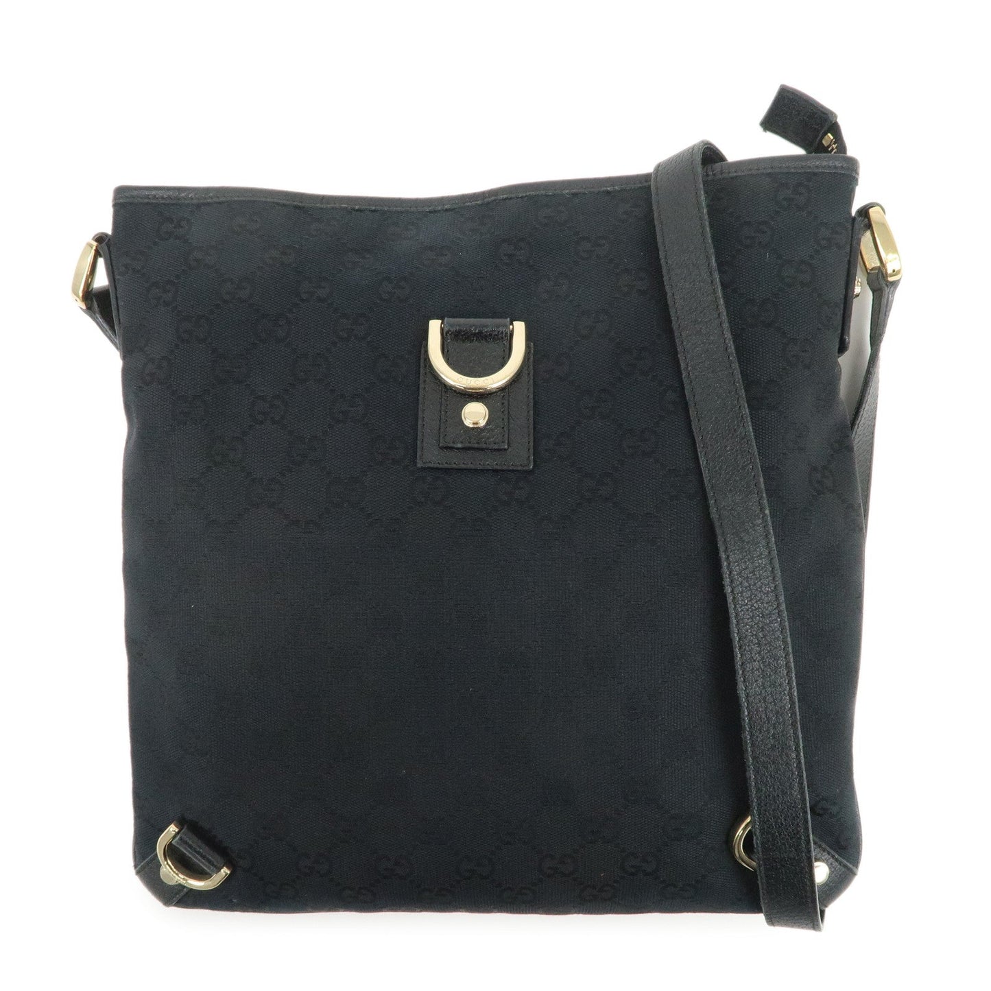 GUCCI Abbey GG Canvas Leather Shoulder Bag Crossbody Bag 131326