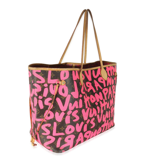 Louis Vuitton Fuchsia Graffiti Monogram Canvas Neverfull GM