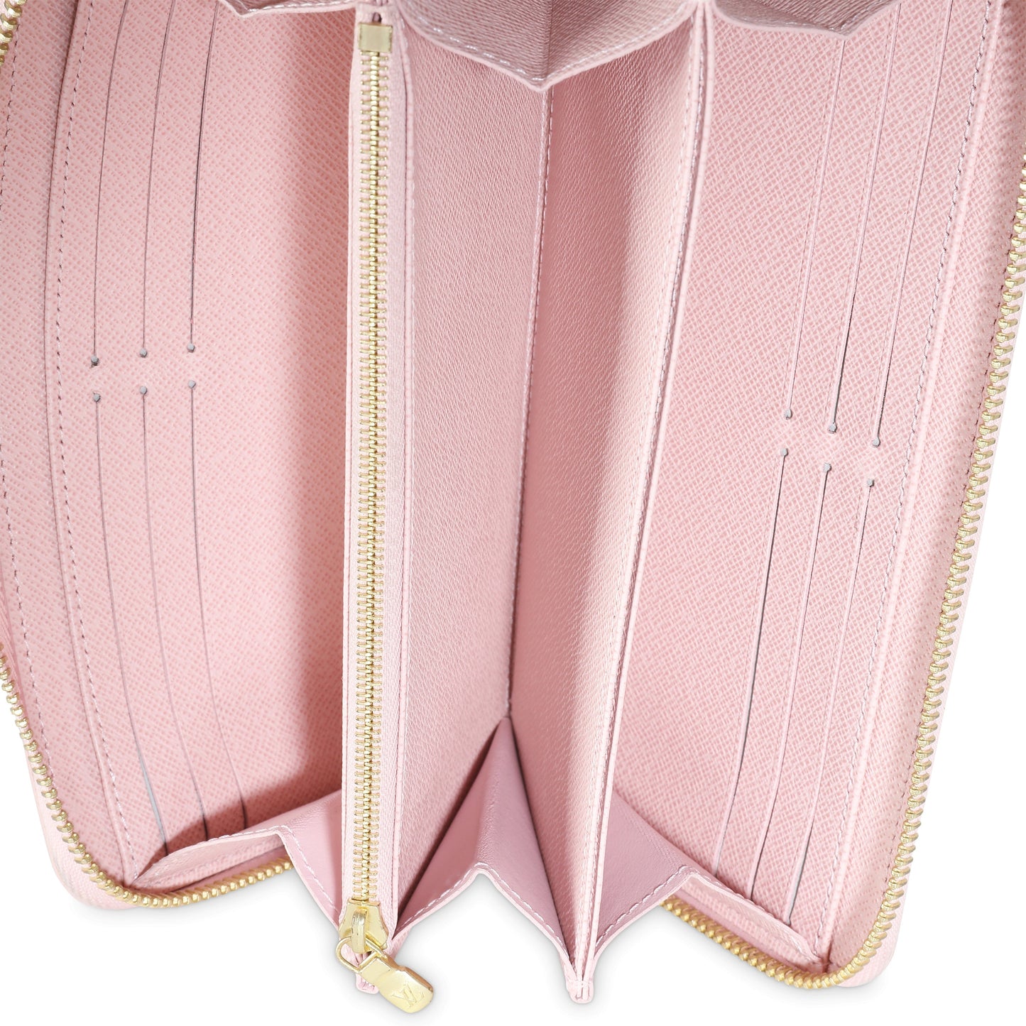 Louis Vuitton Rose Ballerine Damier Azur Canvas Zippy Wallet