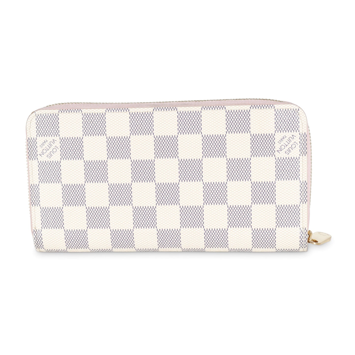 Louis Vuitton Rose Ballerine Damier Azur Canvas Zippy Wallet