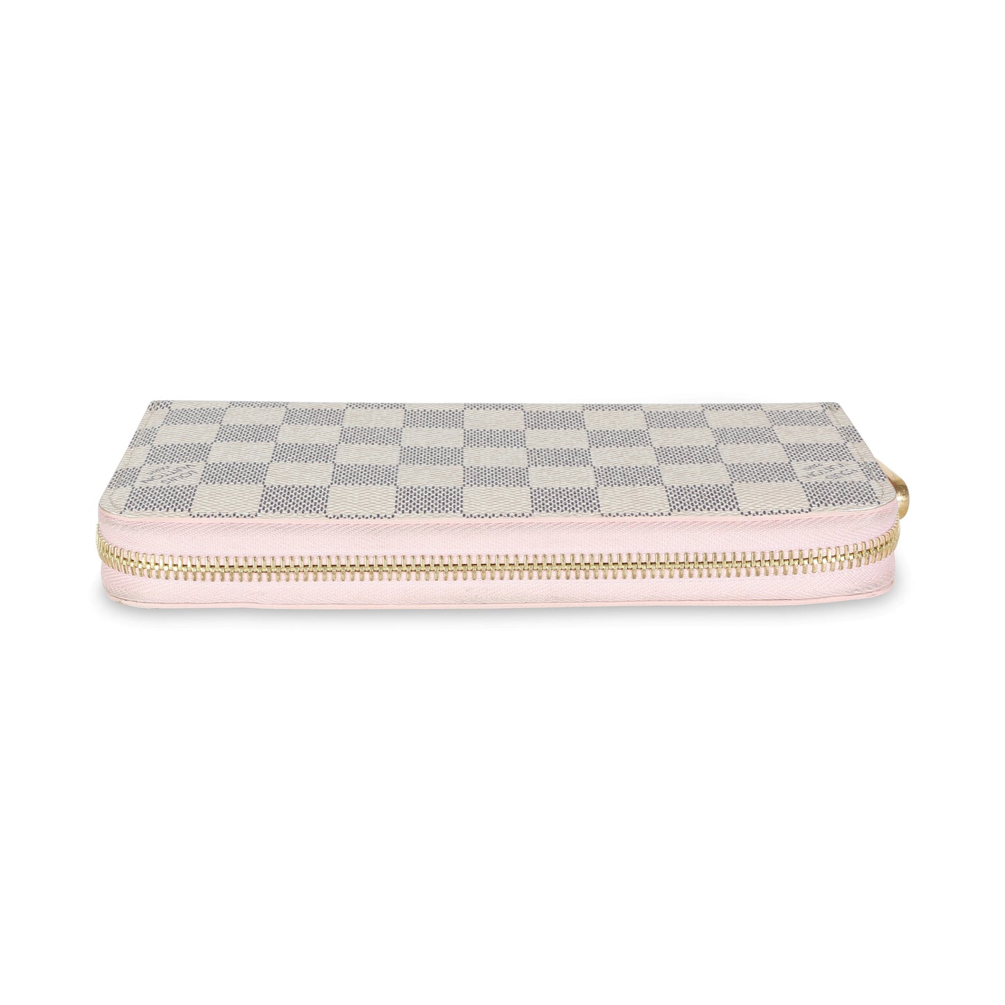 Louis Vuitton Rose Ballerine Damier Azur Canvas Zippy Wallet