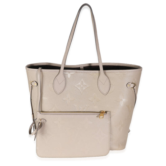 Louis Vuitton Tourterelle Giant Empreinte Monogram Neverfull MM