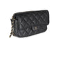 Chanel Black Quilted Caviar Flap Phone Handbag With Chain